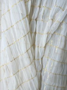 White Textured Dupatta with Tassels