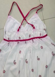 White Floral Halter Sundress