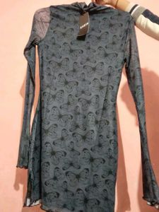 SHEIN Butterfly Print Bodycon Mini Dress