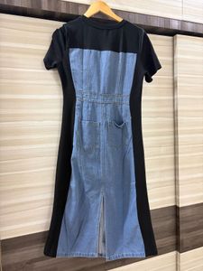 Denim Panel Dress