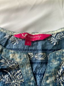 Varanga Blue Ethnic Top