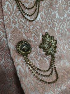 Embroided Wedding Sherwani Jacket &amp; Matching Jutti