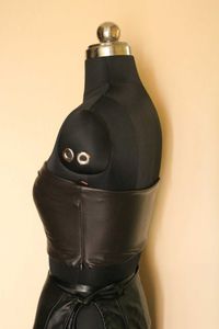 Zara Chocolate Brown Leather Corset Like Top