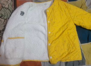 Cute Yellow fur Jacket perfect for winter