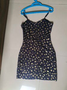 Black Gold Mini Dress
