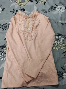 Vintage Inspired Pink Blouse