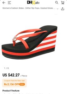 juicy couture Wedge Flip Flops