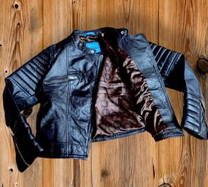 Black 100% Pure Leather Biker Jacket