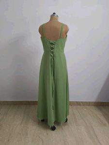 Olive Green Chiffon Gown