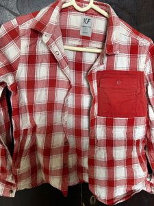 Trendy Red Plaid Flannel Shirt