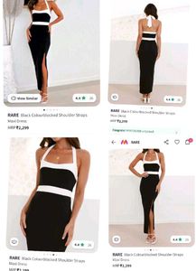 Black Colourblocked Shoulder Straps Maxi Dress