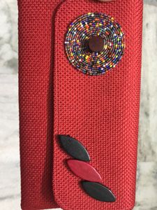 Red Beaded Clutch