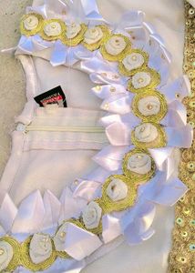 Embroidered Anarkali Dress With Golden Design