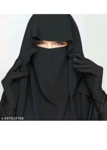 Elegant Black Niqab Nose Pis