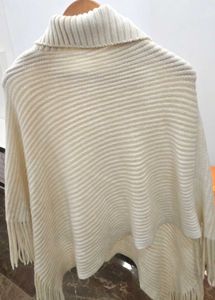Elegant Cream Poncho