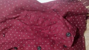 Burgundy Dotted Shirt