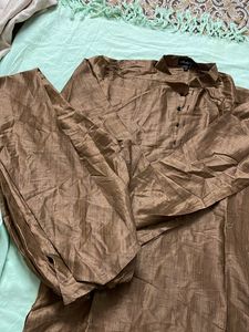 gents kurta set with half jacket