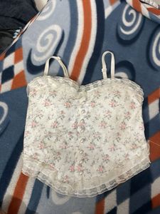 Floral Lace Corset Top