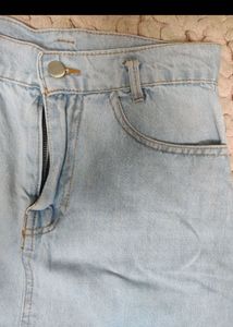 Frayed Hem Denim Mini Skirt