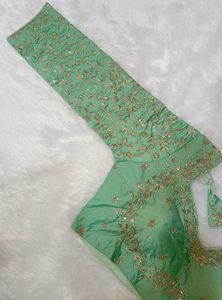 Embroidered Mint Green Blouse