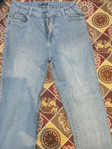 Fringe Hem Flare Jeans