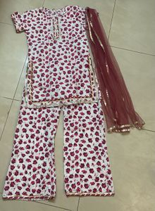 Kids Floral Print Kurta Set