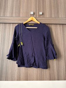 Parrot Navy Blue Top