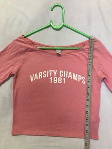Forever 21 Baby Pink Cropped Top Bust 32