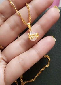 Gold 'LOVE' Pendant Necklace
