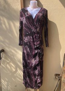 Elegant Floral Wrap Dress