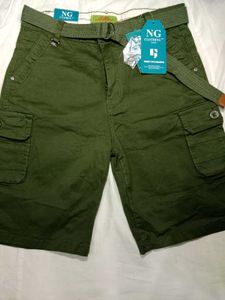 Olive Green Cargo Shorts