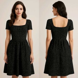 Polka Dot Fit & Flare Dress