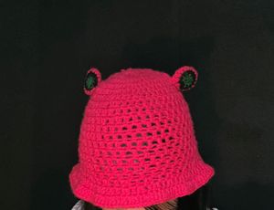 Funky Pink Knitted Hat