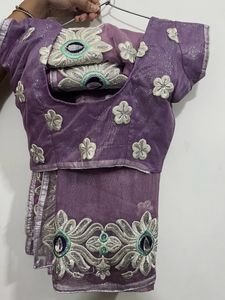 Saree With Blouse, Fall And Petticoat