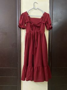 Maroon Midi Dress Bust 32-34