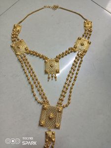 golden double necklace