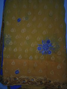 Blue and Purple Saree