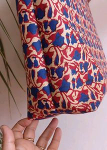 Jaipur Summer Collection Maroon And Blue Tote Bag