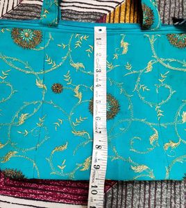 Hand Bag With Zari Work