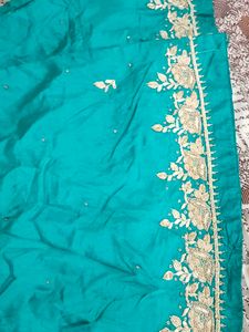 Elegant Turquoise Dress Material
