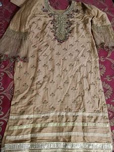 Hand Embroidery Cotton Salwar Kurti Dupatta Set