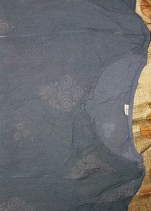 new mother breast feeding dress Blue Cotton Blend