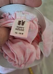 combo of baby girl frock and frilled skirt