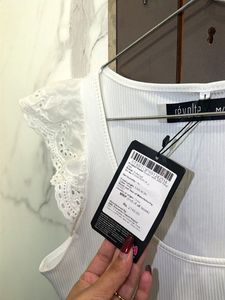 Chic White Tank Top with Lace