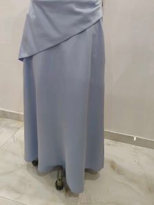 Elegant Blue Satin Gown