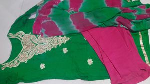 Green Embroidered Kurti