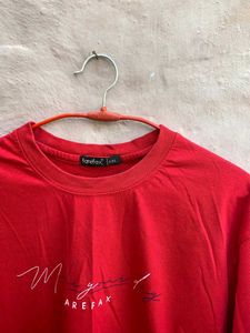 Farefox branded Red Printed T-Shirt