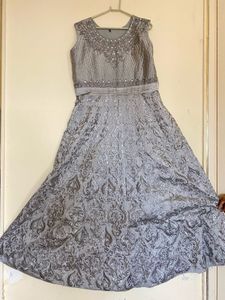 Elegant Grey Ethnic Gown