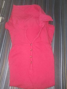 Red Button-Down Top