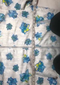 Floral Print Hooded Jacket